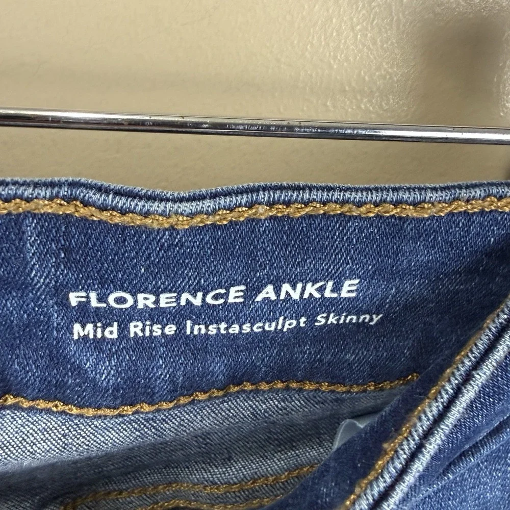 DL1961 Florence Skinny Jeans 16W Mid Rise Instasculpt Ankle‎ Denim Raw Hem